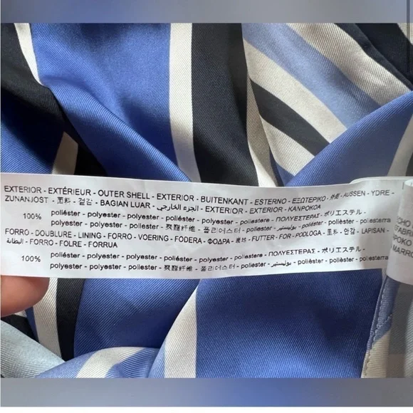 Zara Blue & White Striped Satin Wrap Skort Romper Small NWT - Picture 16 of 16